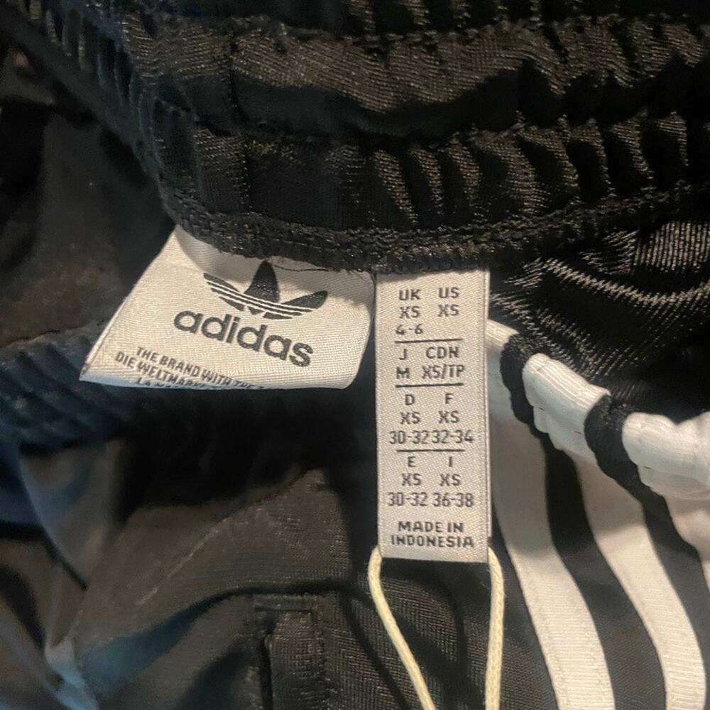 adidas Originals Black Track Pants with White Stripes - Picture 12 of 15